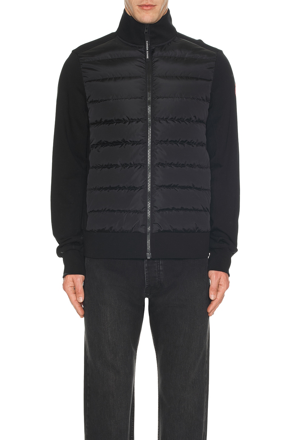 Image 1 of Canada Goose Hybridge Huron Full Zip Jacket in Black