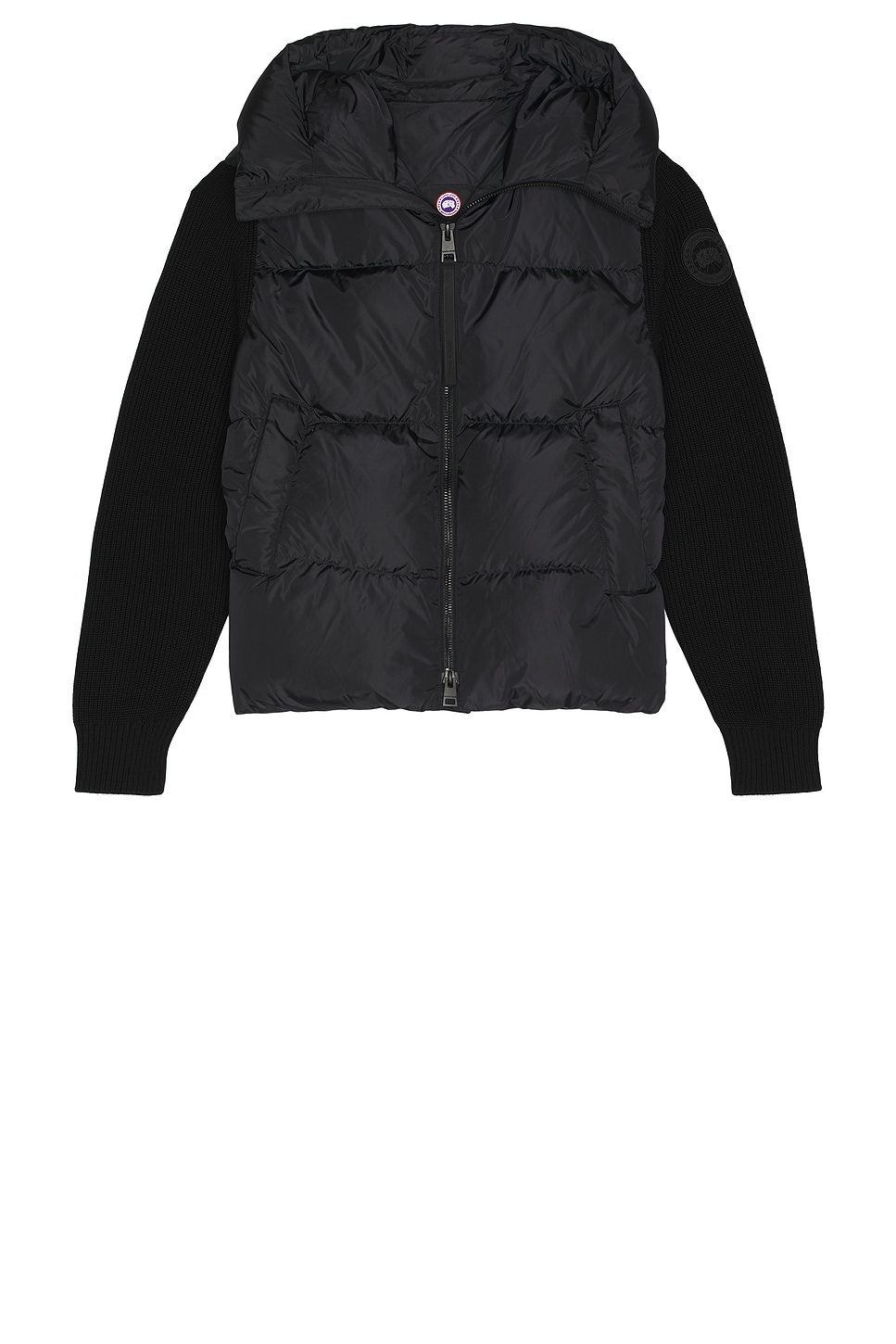 Image 1 of Canada Goose Hybridge Grove Knit Hoody in Black