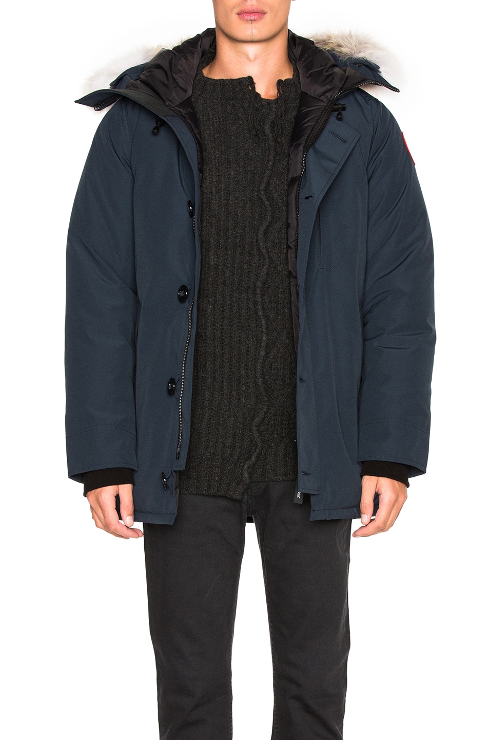 Image 1 of Canada Goose Chateau Parka with Coyote Fur in Ink Blue