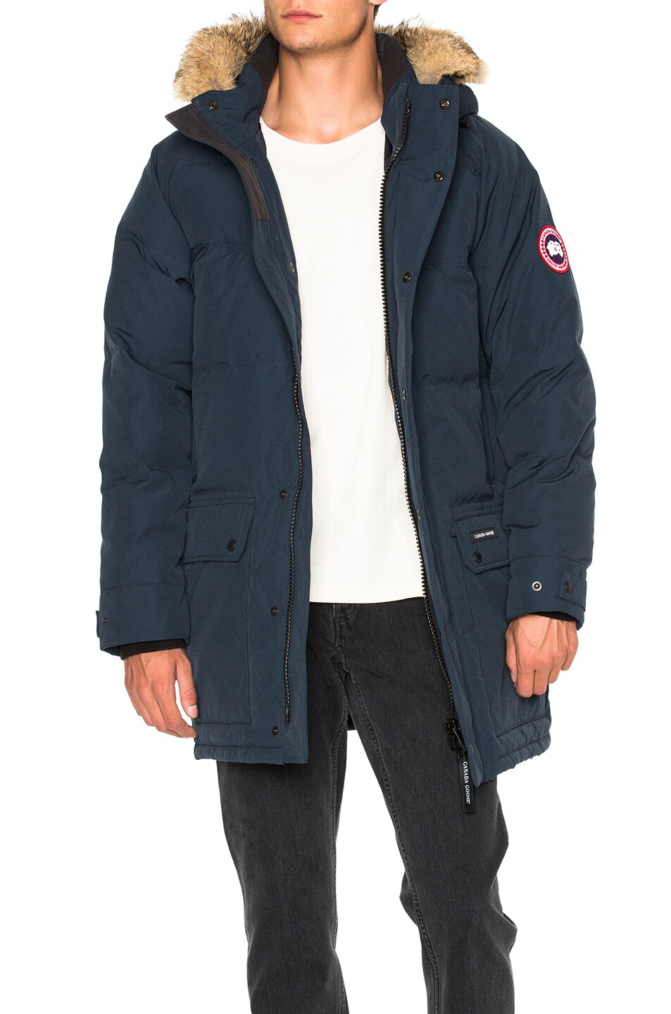 Image 1 of Canada Goose Emroy Parka With Coyote Fur in Ink Blue