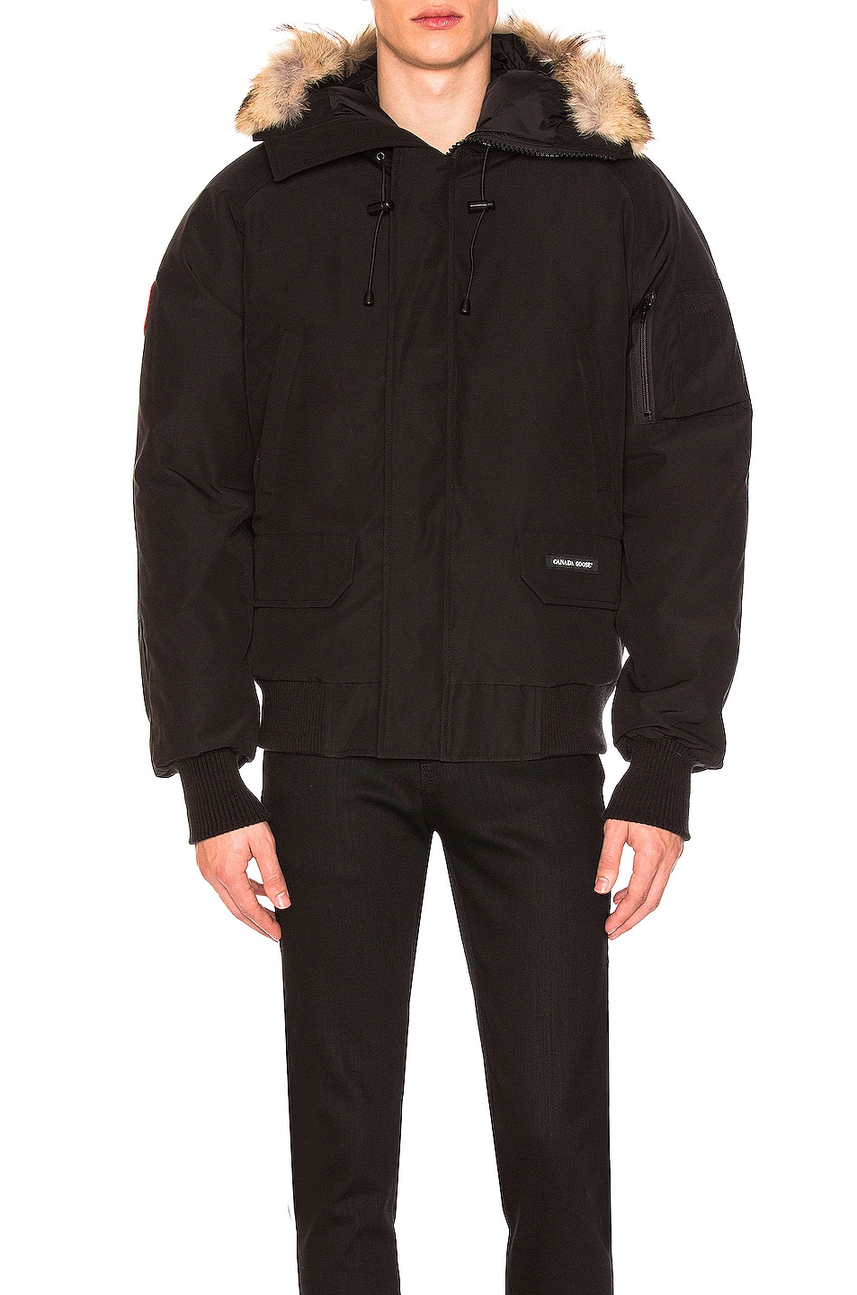 Image 1 of Canada Goose Chilliwack Bomber With Coyote Fur Trim in Black