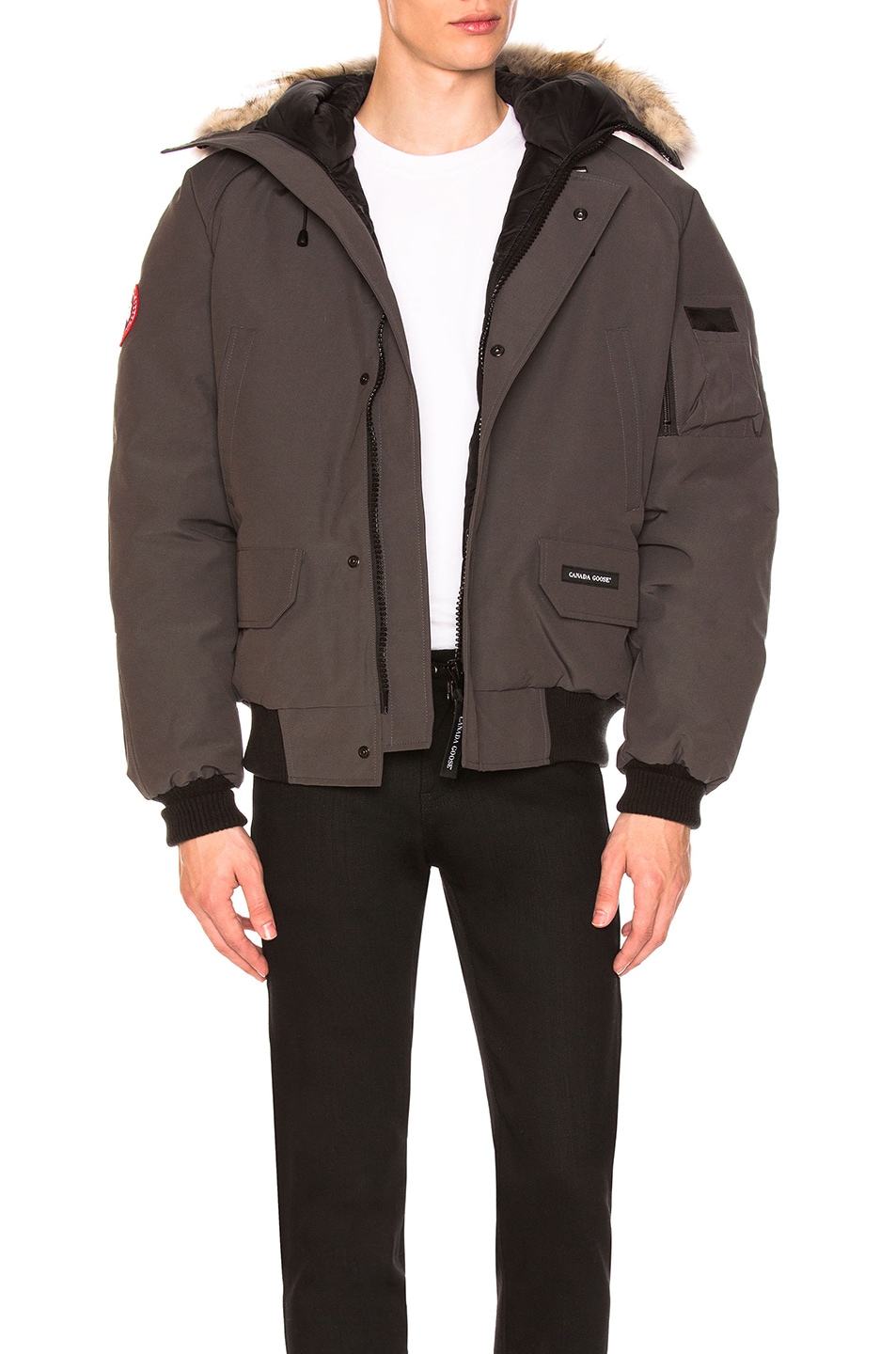 Image 1 of Canada Goose Chilliwack Bomber With Coyote Fur Trim in Graphite