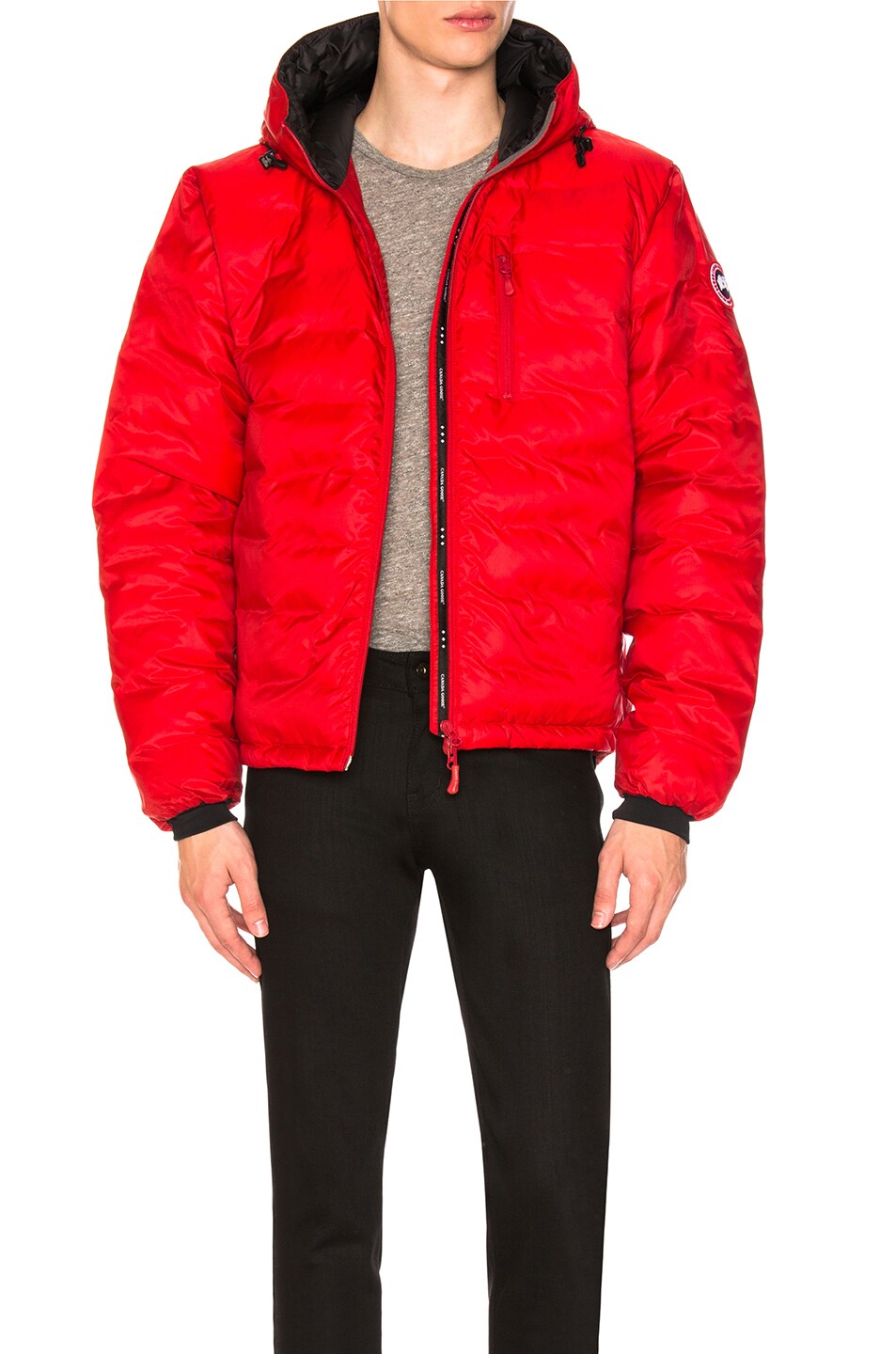 Image 1 of Canada Goose Lodge Down Hoody in Red & Black