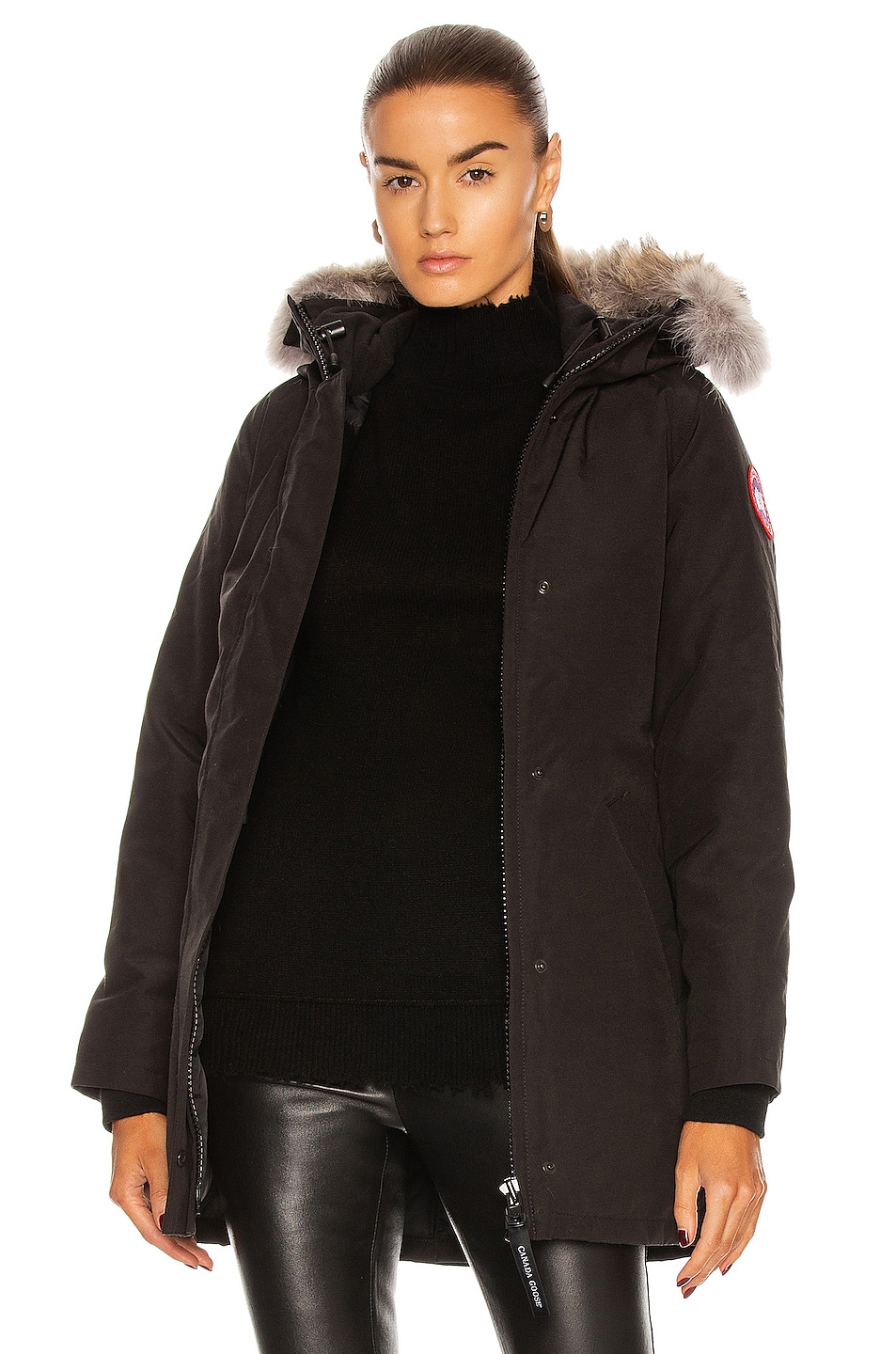 Canada Goose Victoria Parka With Coyote Fur in Black | FWRD