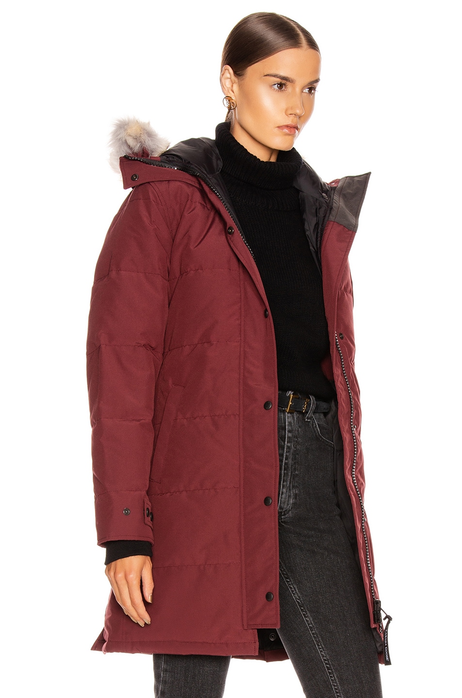 Canada Goose Shelburne Parka With Coyote Fur In Elderberry | FWRD