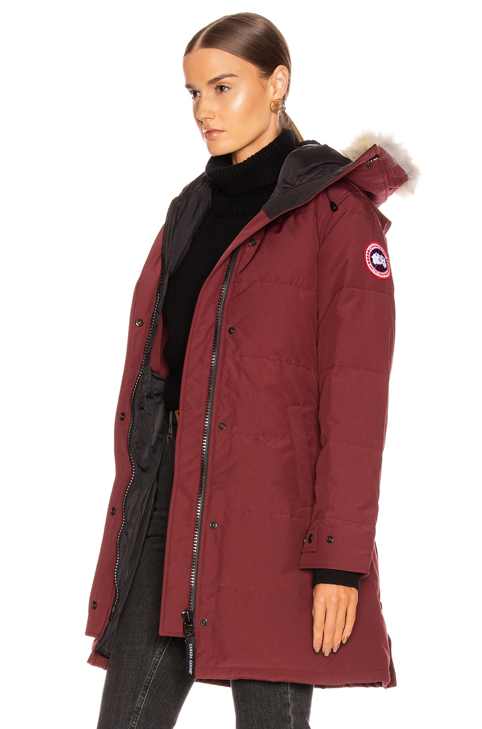 Canada Goose Shelburne Parka with Coyote Fur in Elderberry | FWRD