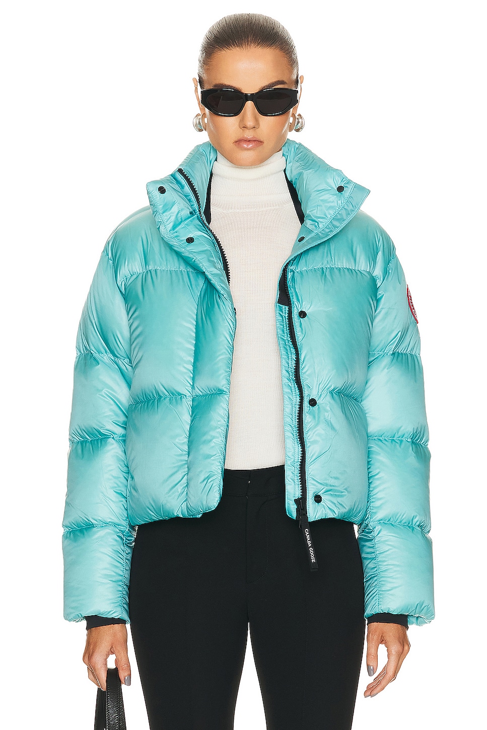 Image 1 of Canada Goose Cypress Cropped Puffer in Boulevard Blue