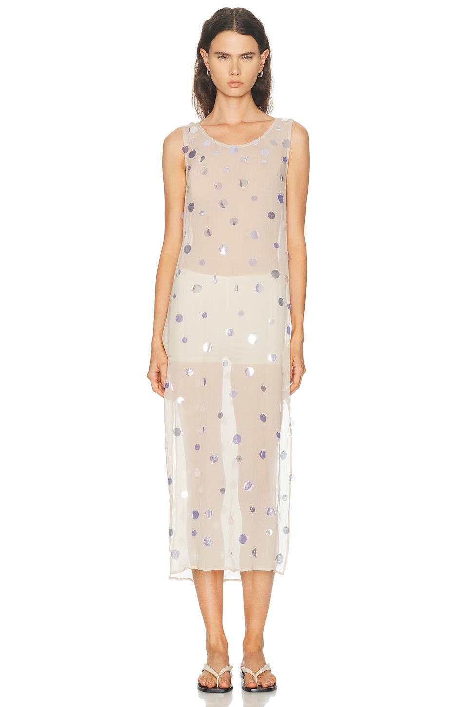 Chan Luu Chloe Sequin Tunic Dress In White