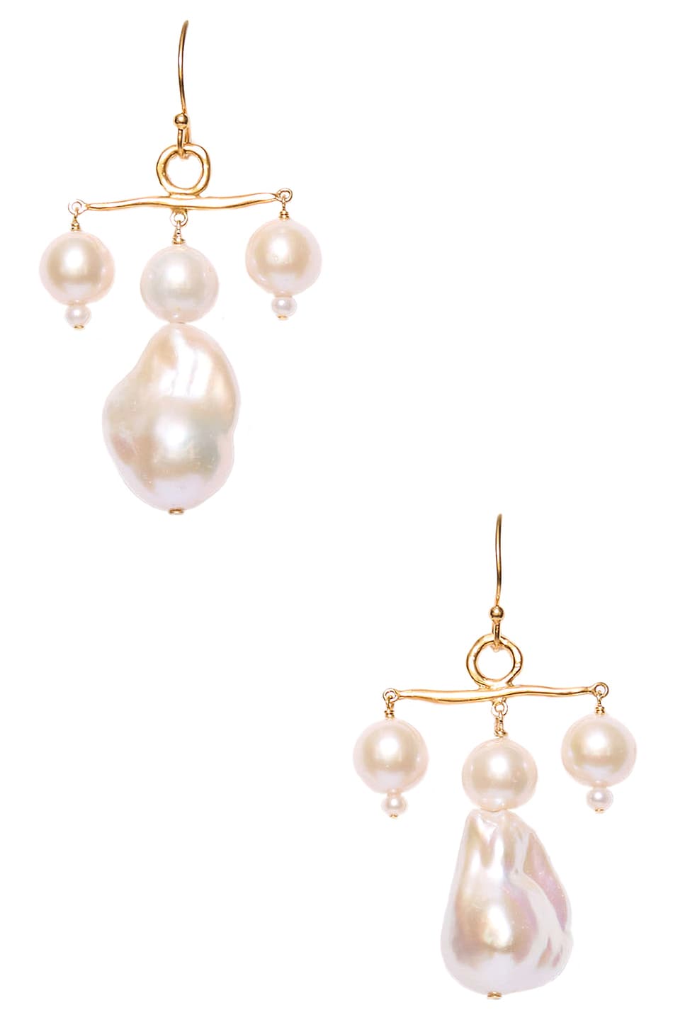 Chan Luu Caroline Caroline 18k Gold-plated Pearl Earrings In Pink