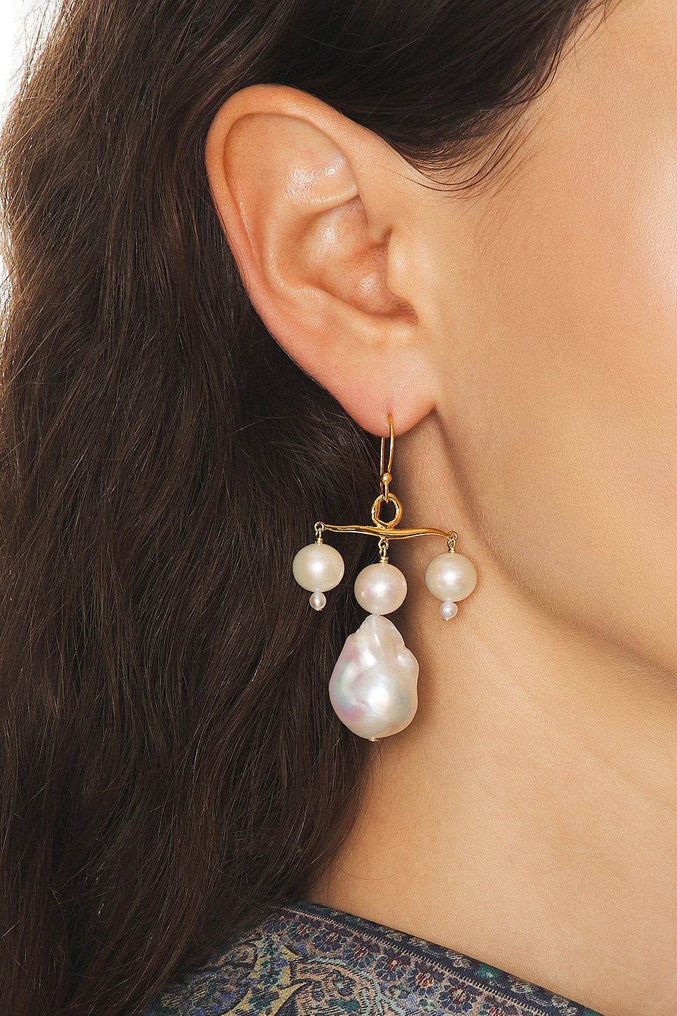 Chan Luu Caroline Caroline 18k Gold-plated Pearl Earrings In Pink