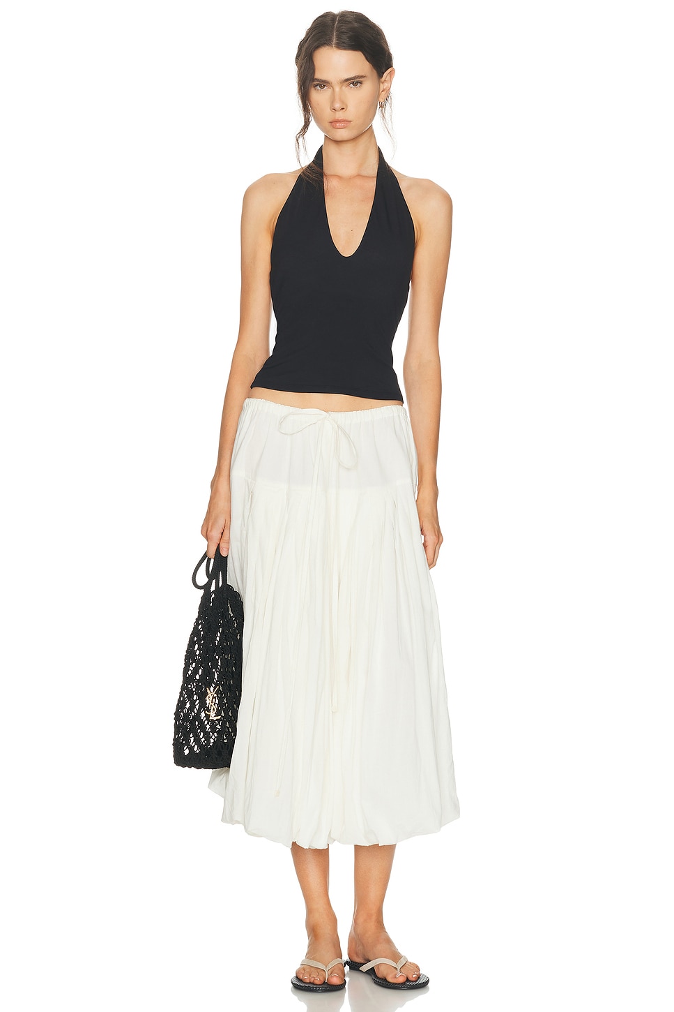 Chan Luu Bubble Midi Skirt