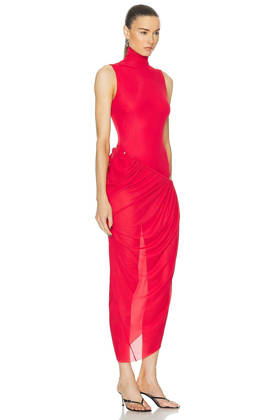 Christopher Esber Quartz Split Ruched Tank Dress