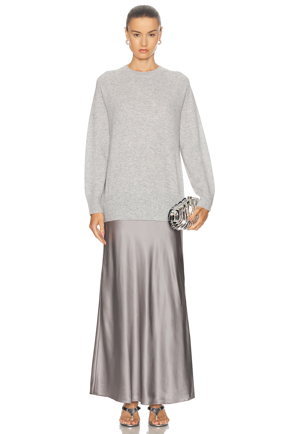 Monument Long Dress in Grey