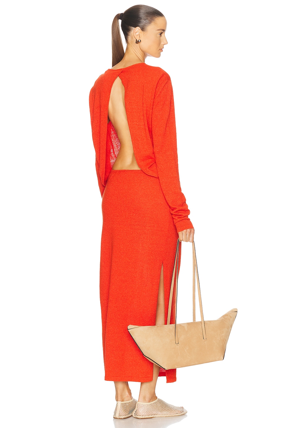 Image 1 of Christopher Esber Straccio Knitted Cutaway Dress in Red