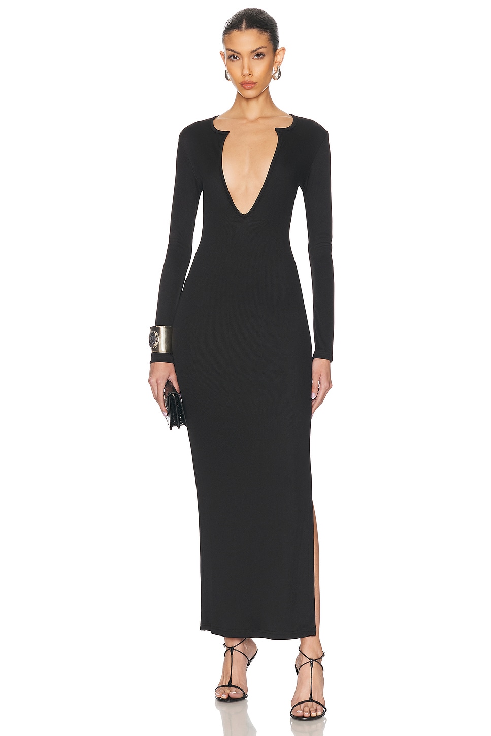 Image 1 of Christopher Esber Concave Rib Dress in Black