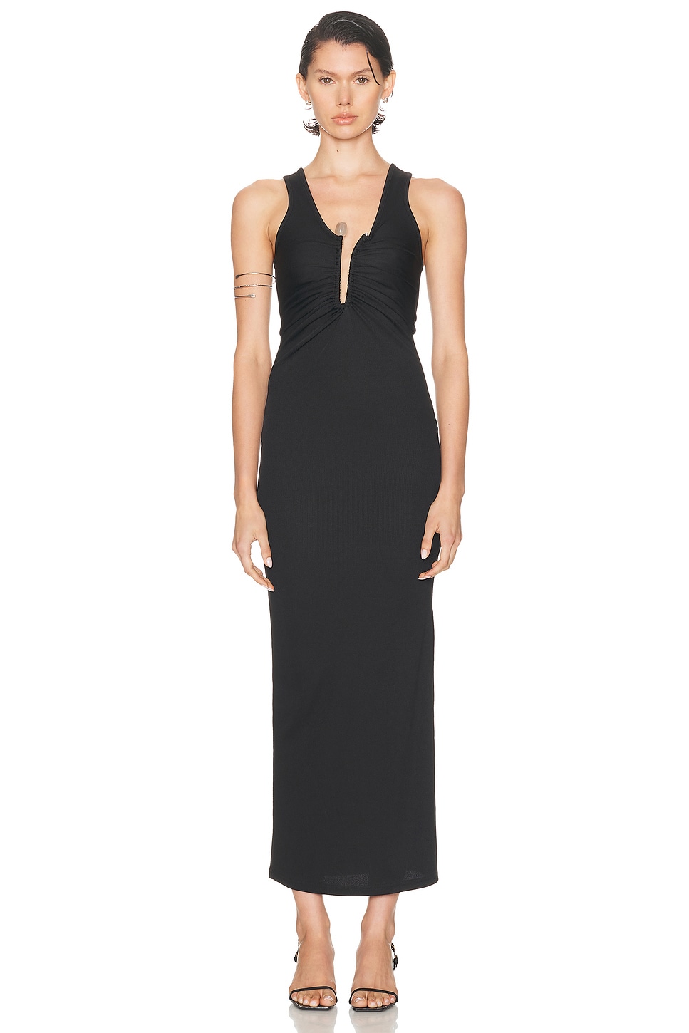 Image 1 of Christopher Esber Crystal Pin Tank Dress in Black
