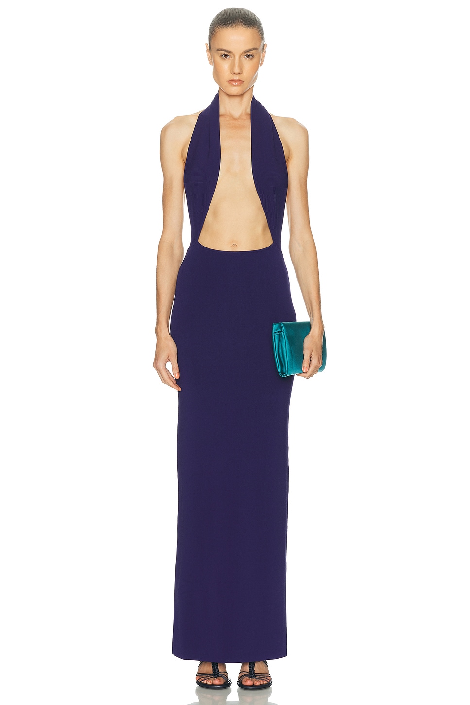 Image 1 of Christopher Esber Slope Knit Halter Dress in Violet