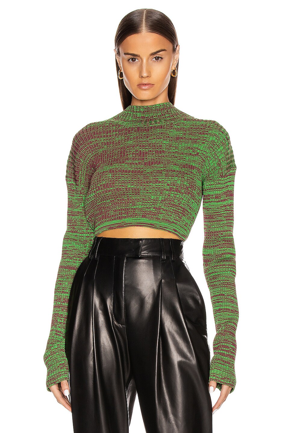 Image 1 of Christopher Esber Deconstruct Sweater in Green & Maroon