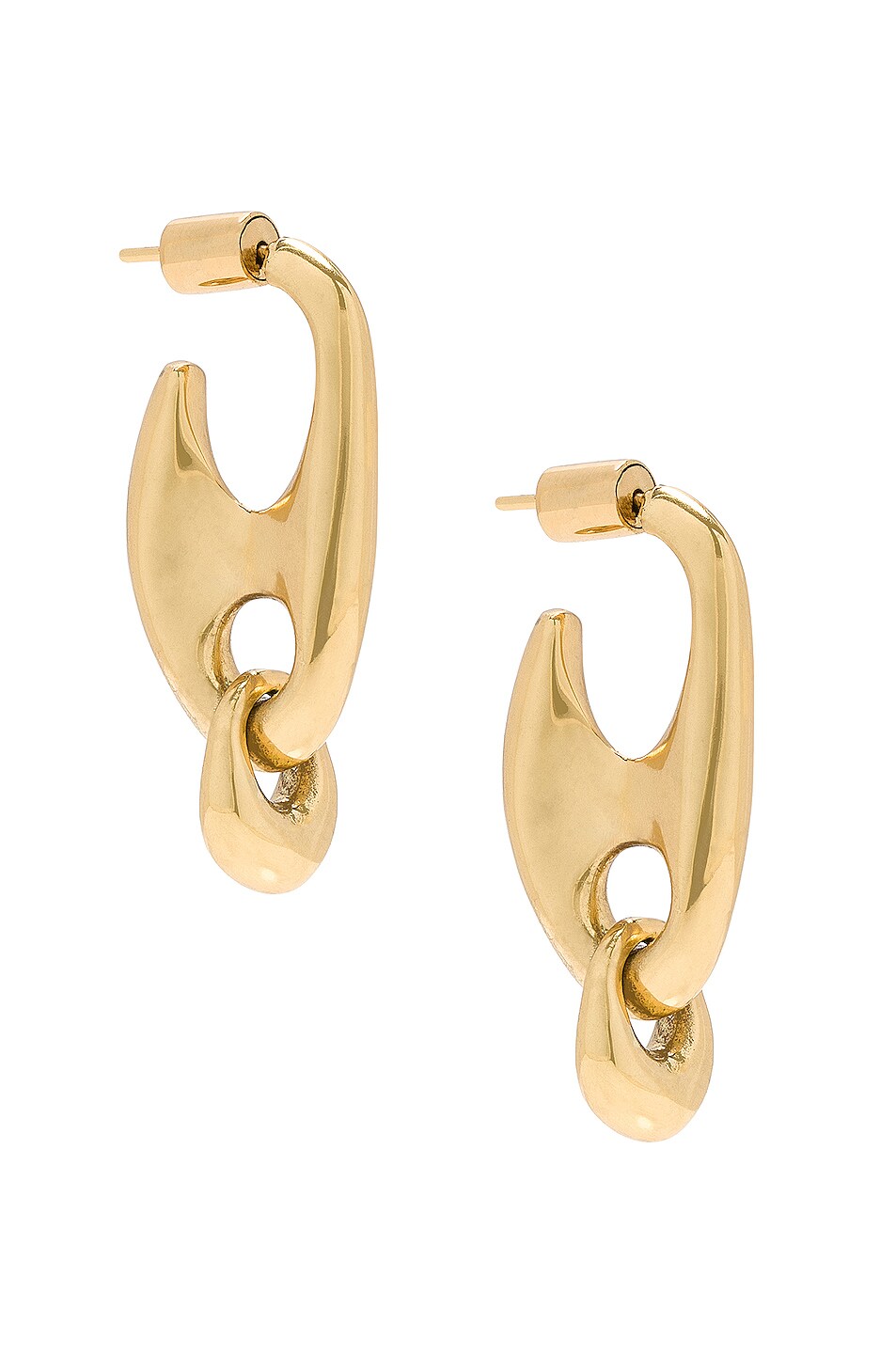 Image 1 of Christopher Esber Cable Link Hoop Earrings in Gold
