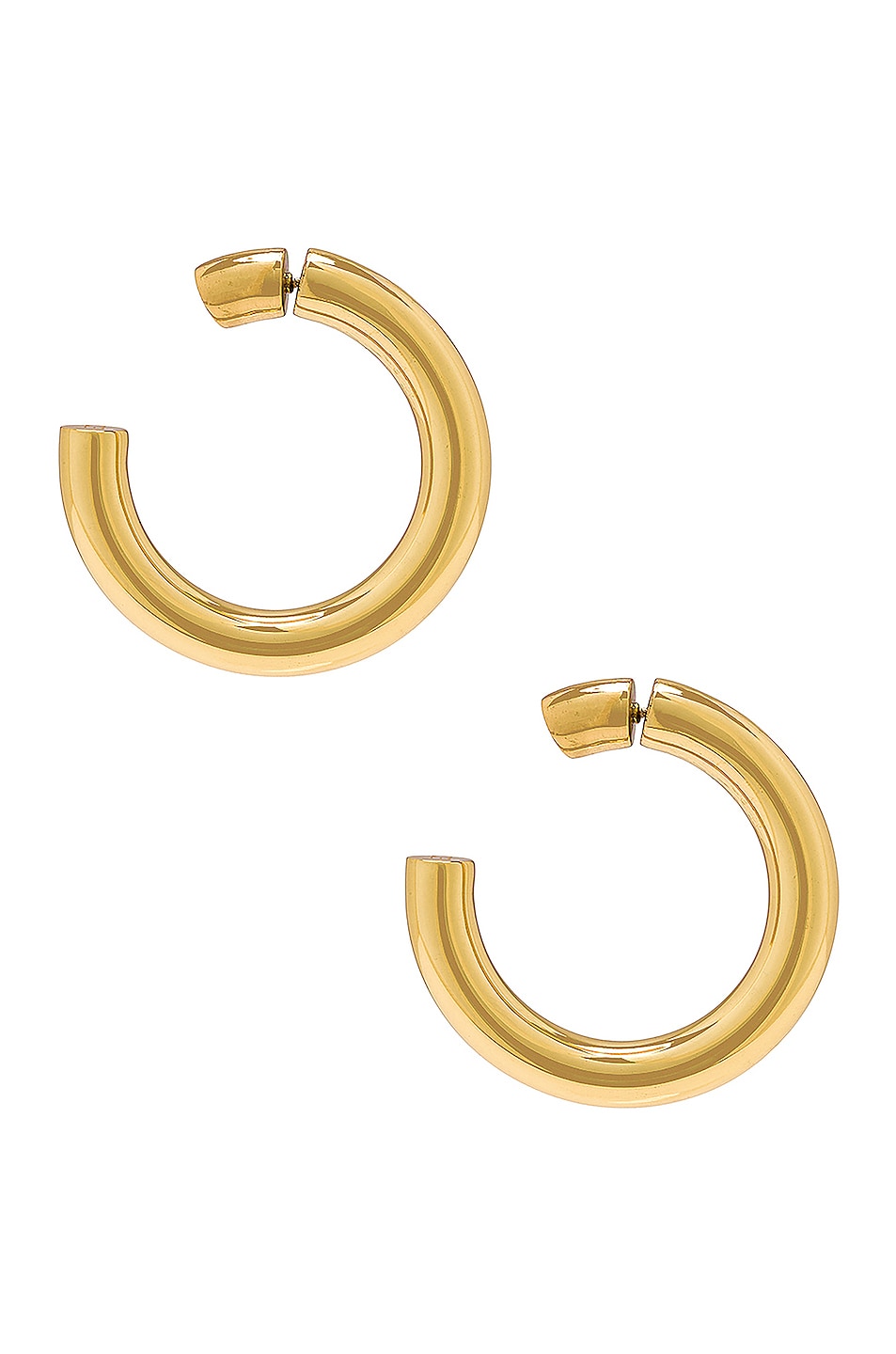 Image 1 of Christopher Esber Reversed Magnum Hoop Earrings in Gold