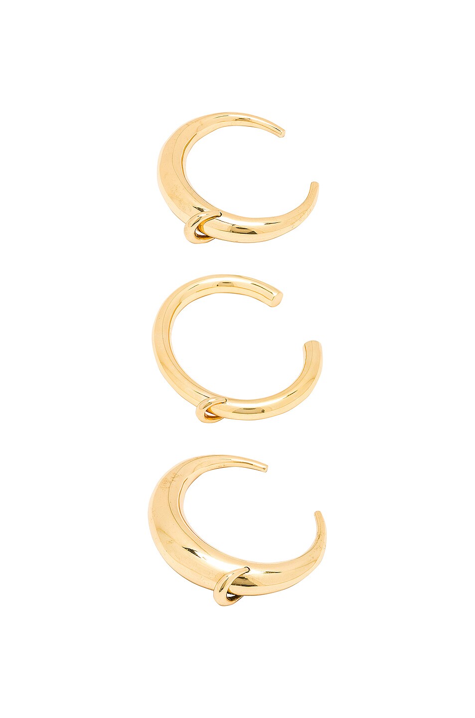 Image 1 of Christopher Esber Pierced Orbit Cuff Set in Gold