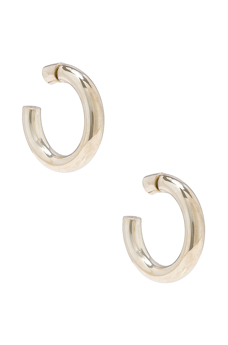 Image 1 of Christopher Esber Reversed Magnum Hoop Earrings in Silver