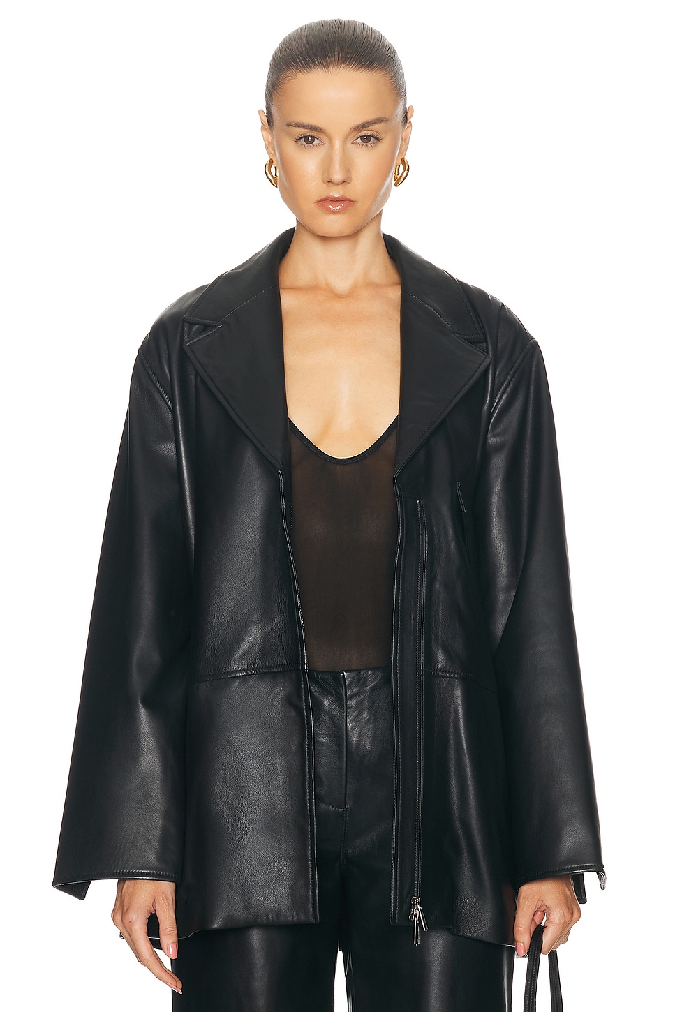 Image 1 of Christopher Esber Charli Leather Jacket in Black