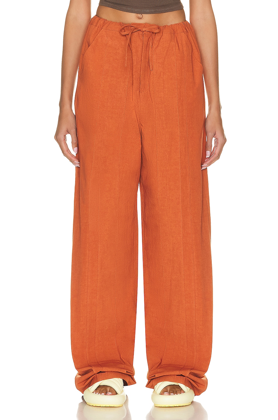 Image 1 of Christopher Esber Multi Panelled Cotton Pant in CARNELIAN