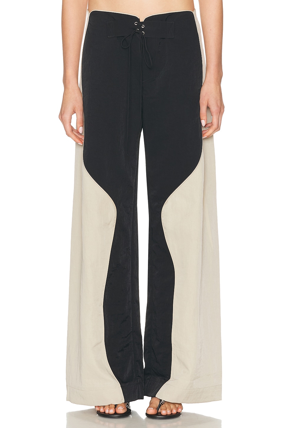 Image 1 of Christopher Esber Hudso Boardie Trouser in Black & Stone