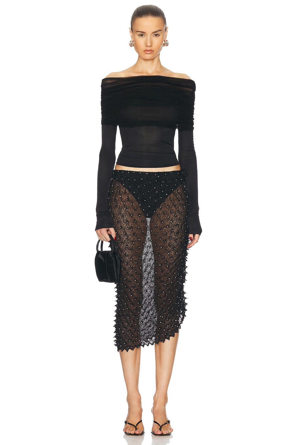 Christopher Esber Shibori Crystal Loophole Skirt thumbnail