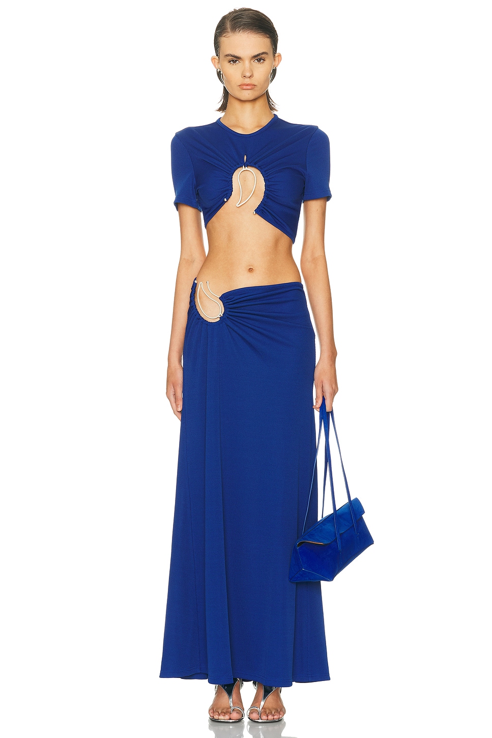 Christopher Esber Paisley Ruched Skirt