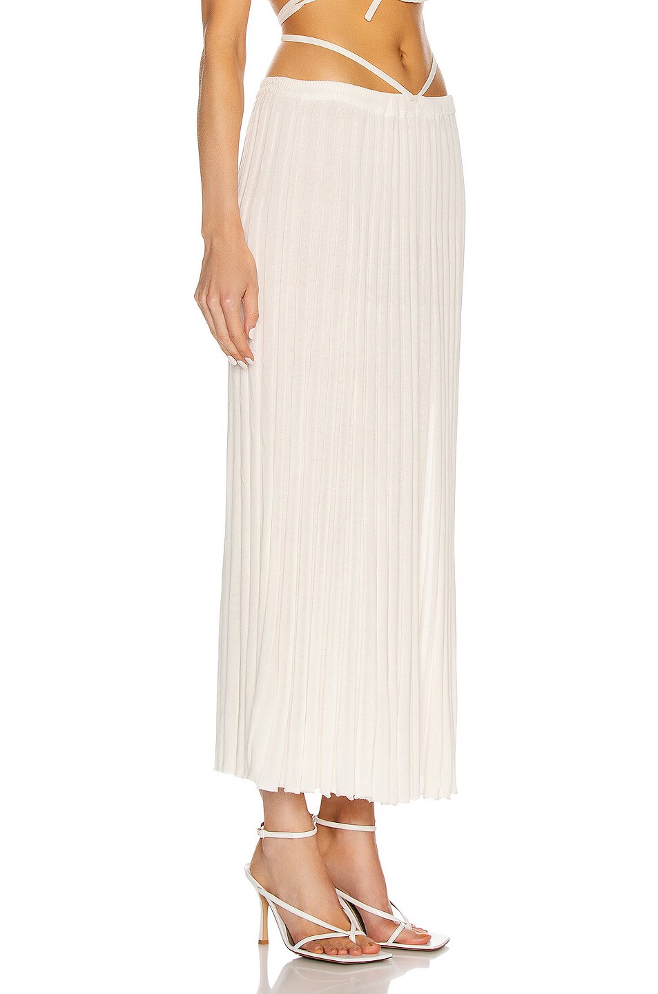 christopher esber pleated knit tie skirt