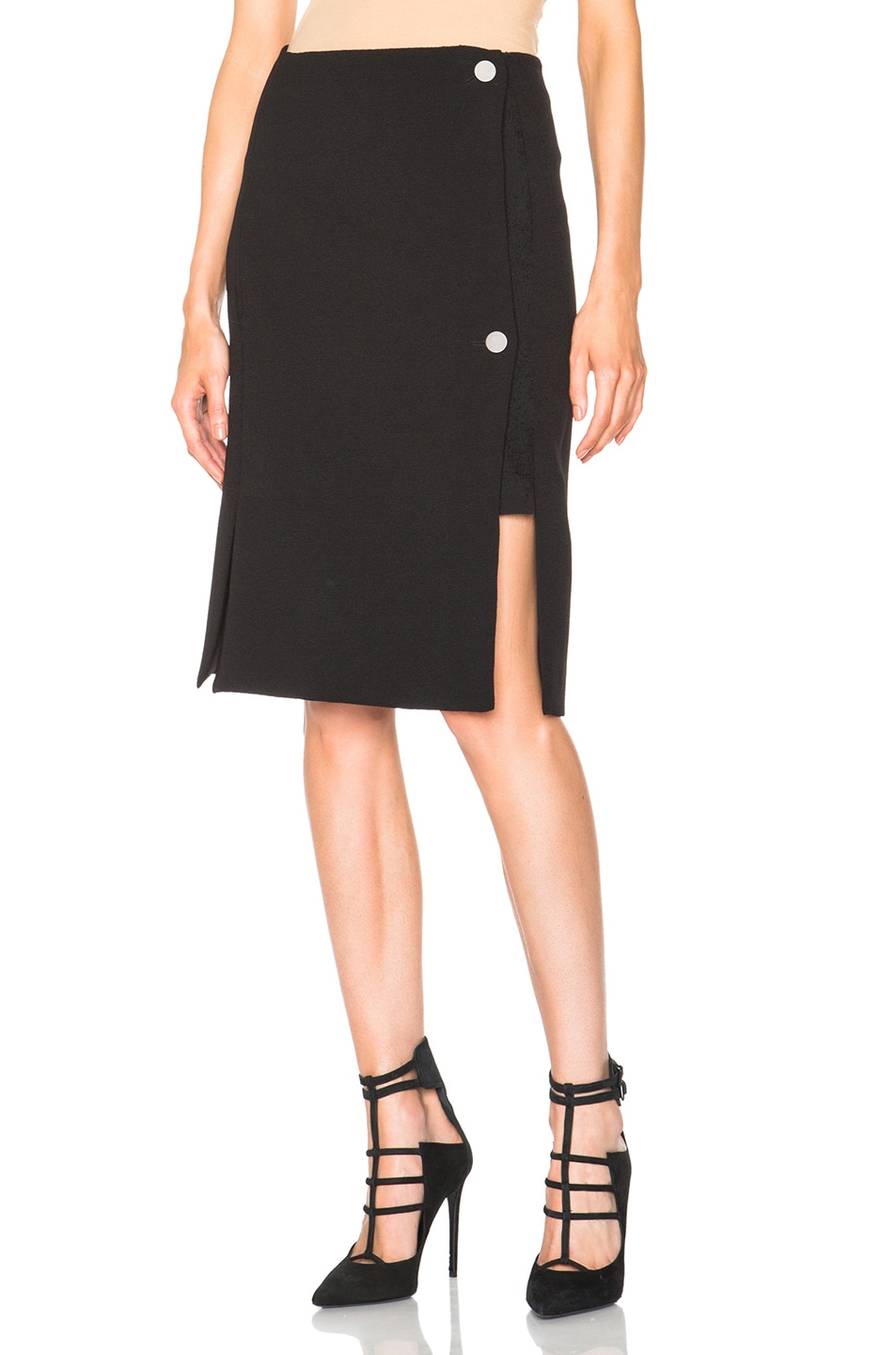 Image 1 of Christopher Esber Internal Lapel Skirt in Black