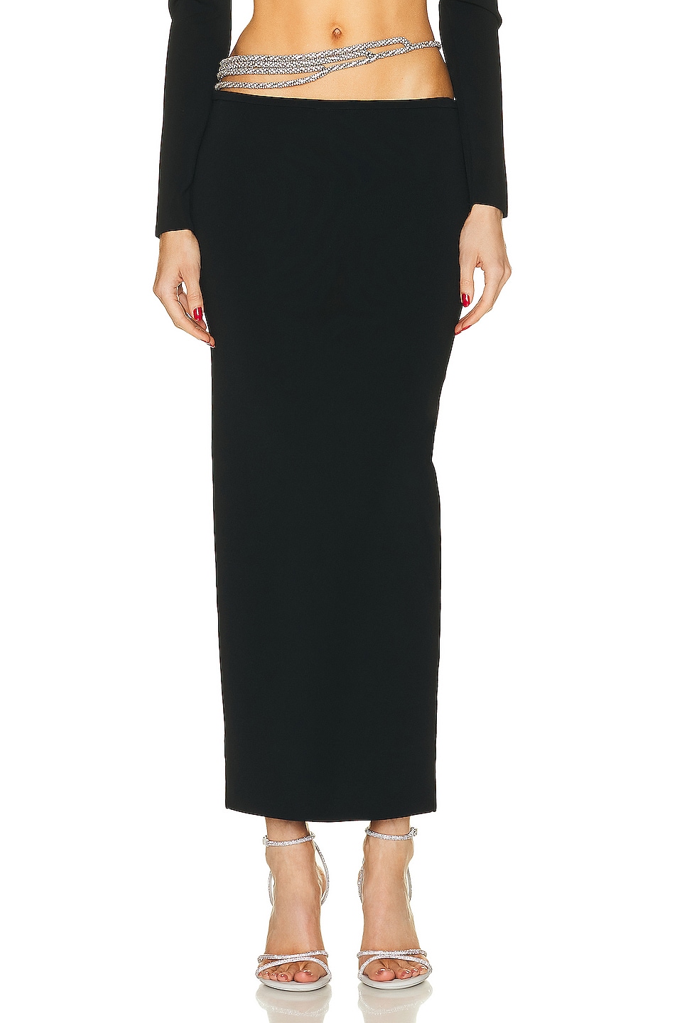Image 1 of Christopher Esber Crystal Lattice Skirt in Black