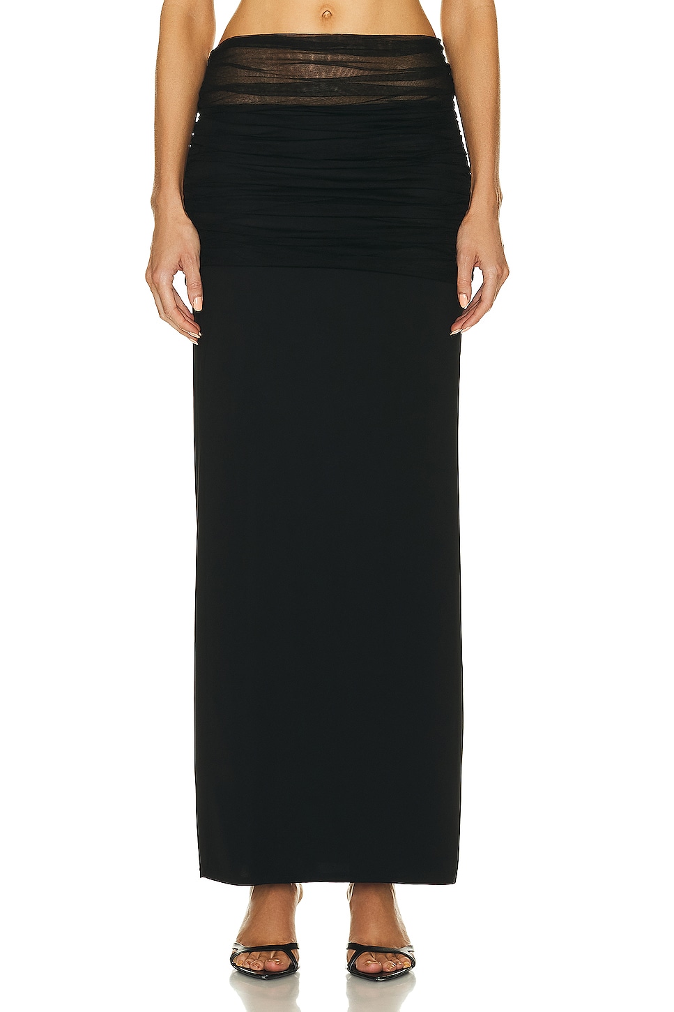 Image 1 of Christopher Esber Tulle Overlay Skirt in Black