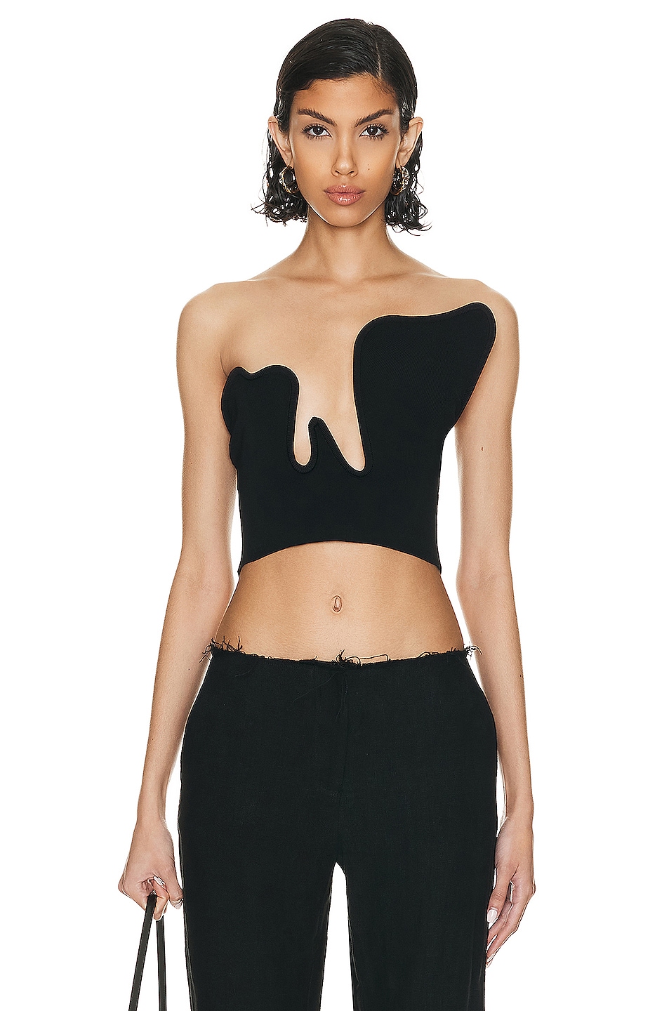 Image 1 of Christopher Esber Salacia Wire Strapless Top in BLACK