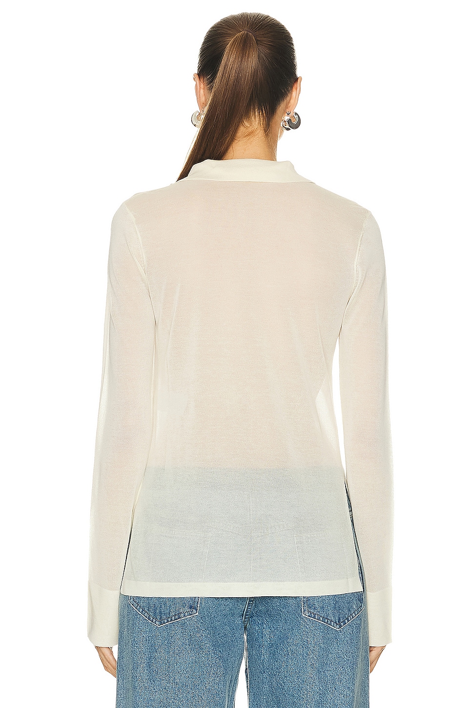 Christopher Esber Kaviro Knit Polo Top in Butter | FWRD