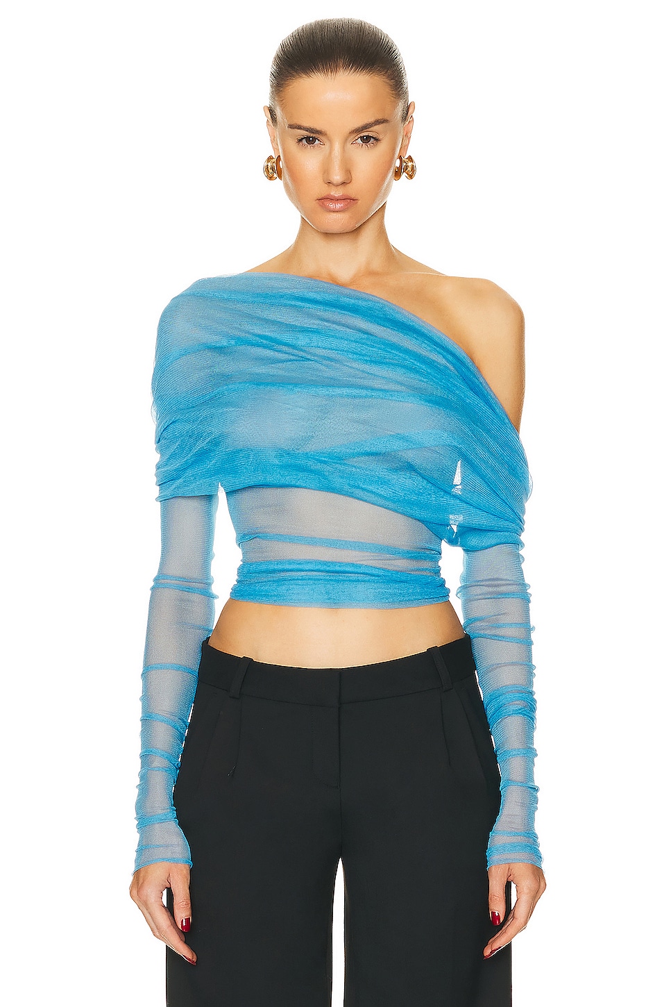 Image 1 of Christopher Esber Veiled Top in Dolphin Blue