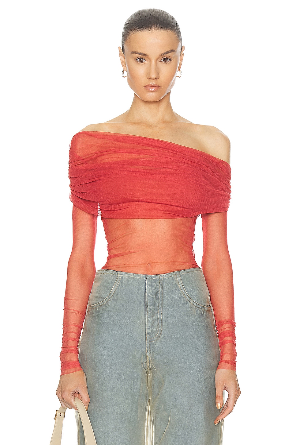 Image 1 of Christopher Esber Veiled Top in Watermelon