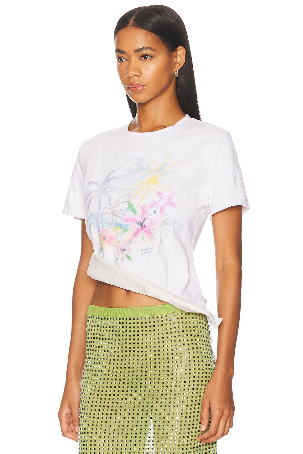 Christopher Esber Hibiscus Crushed Tee