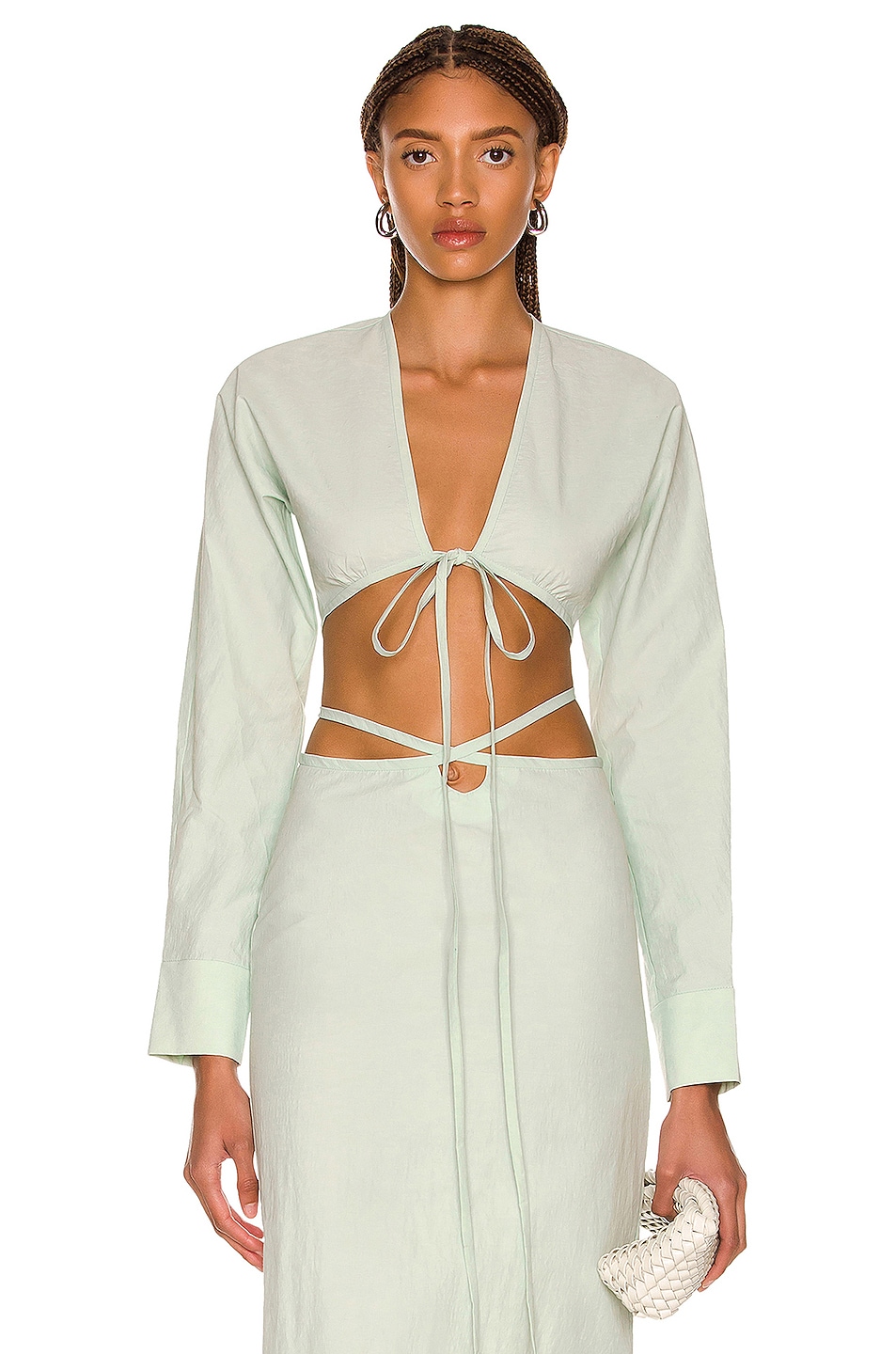 Image 1 of Christopher Esber Magyar Cropped Top in Mint