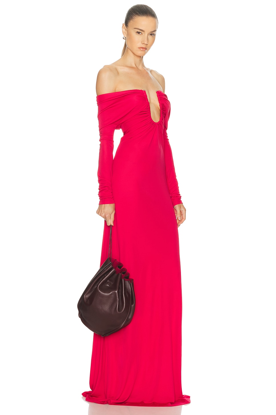 Christopher Esber Agnes Hobo Bag In Burgundy