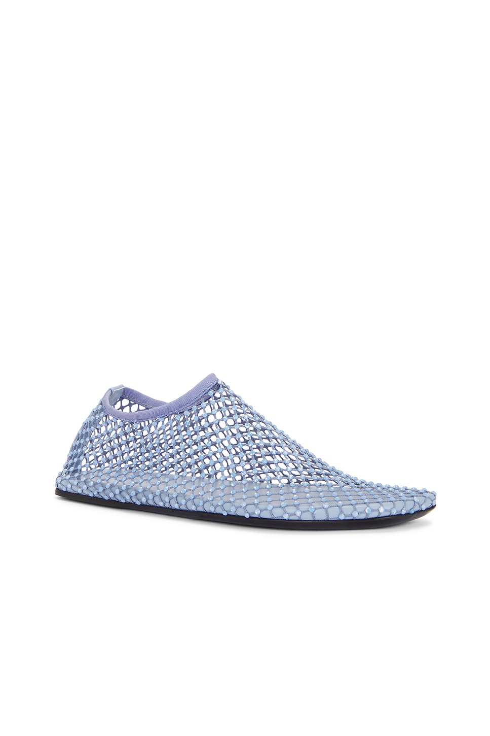 Shop Christopher Esber Minette Crystal Flat In Mist