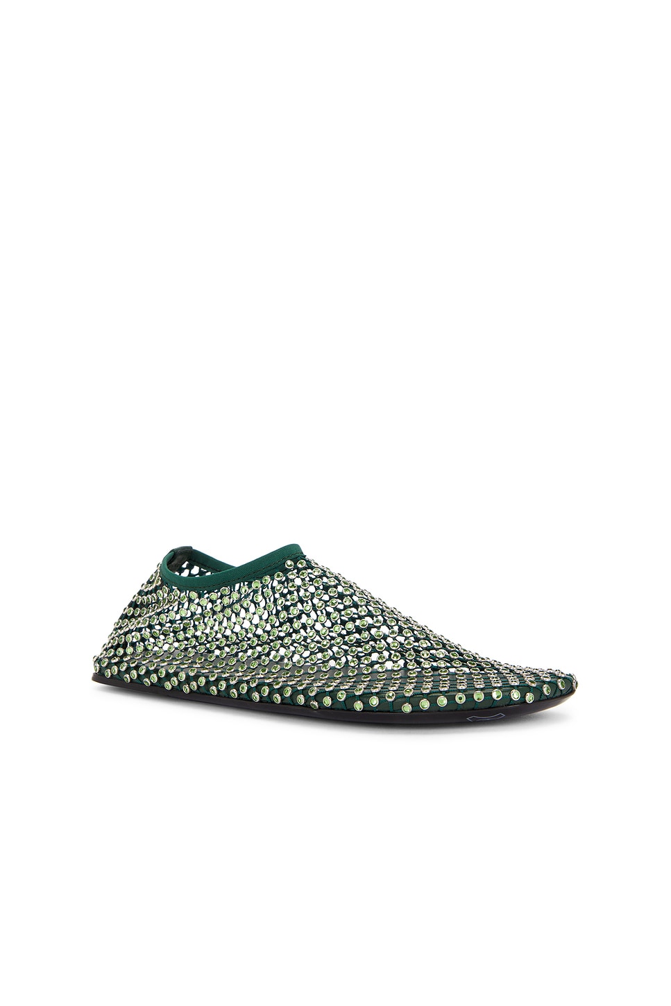 Shop Christopher Esber Minette Crystal Flat In Cactus