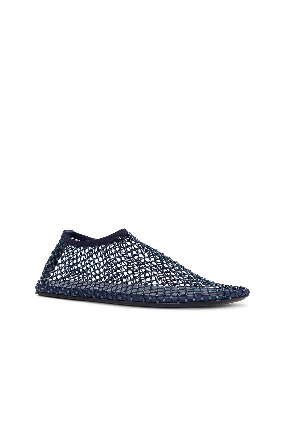 Shop Christopher Esber Minette Flat In Blue Graphite