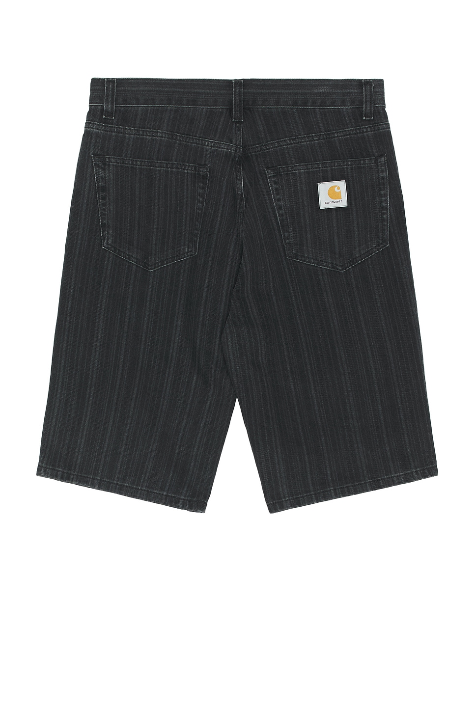 Carhartt Work In Progress Rylan Loose Fit Stripe Cotton Denim Shorts In Black