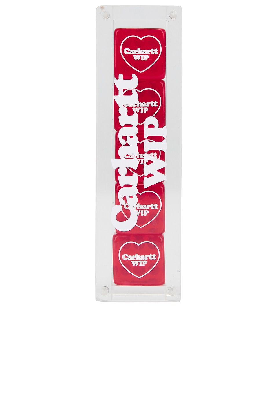 Image 1 of Carhartt WIP Heart Dice Set in Scarlet