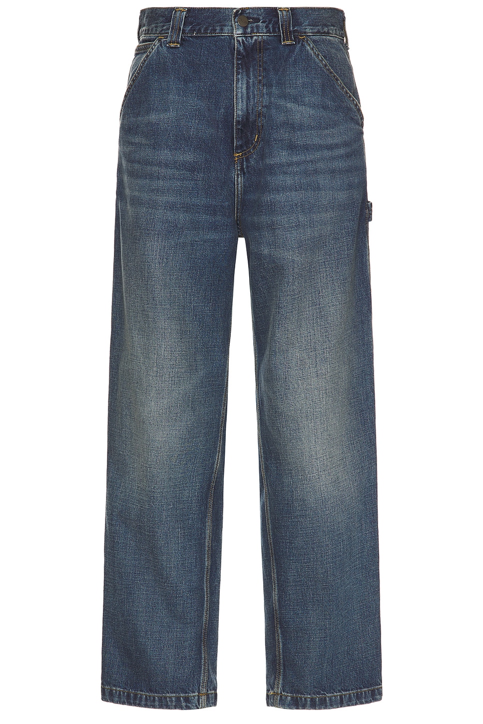 Image 1 of Carhartt WIP Single Knee Pant in Dark Used Wash Blue
