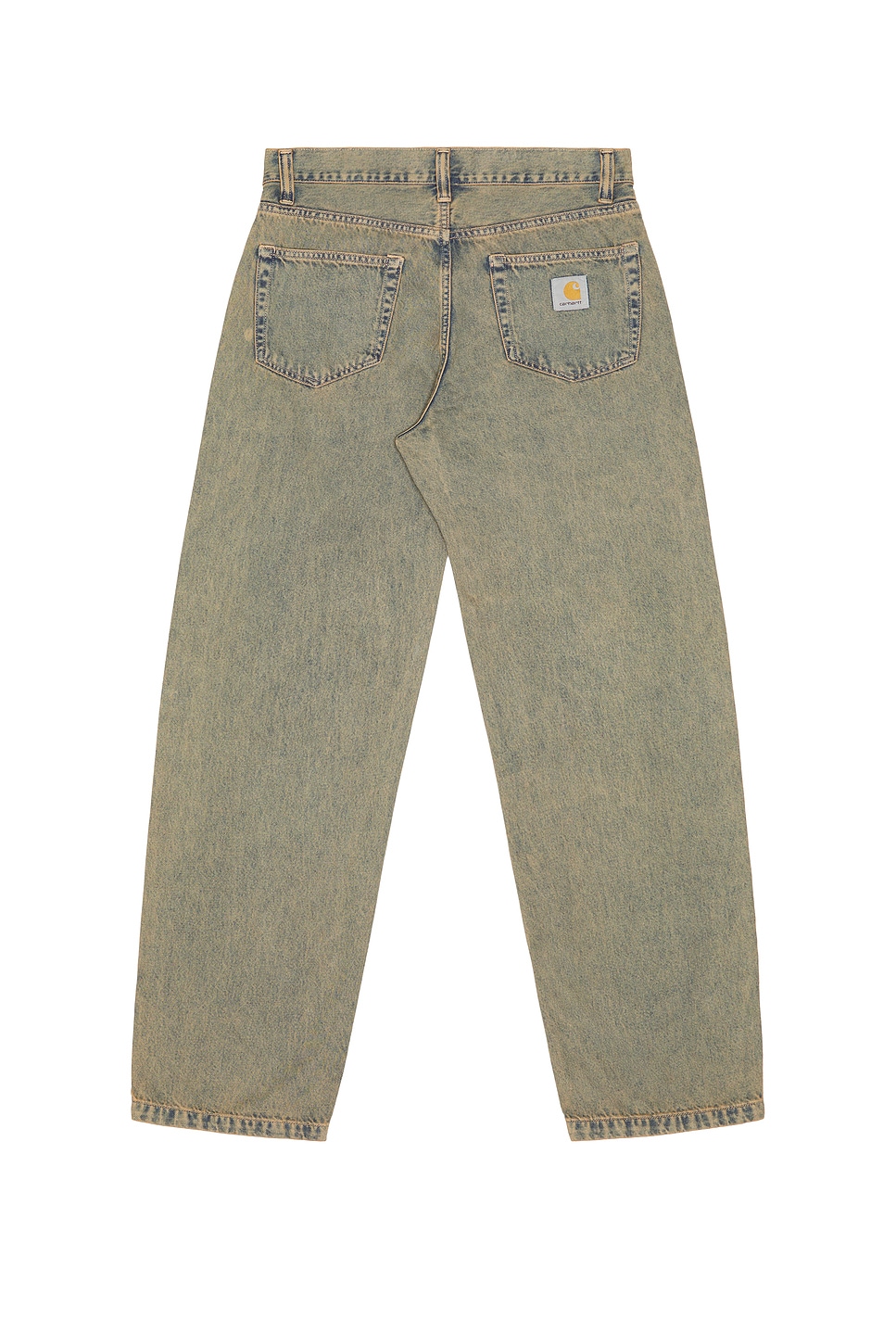 Carhartt Wip Melange Light Blue Denim Landon Pant In Green