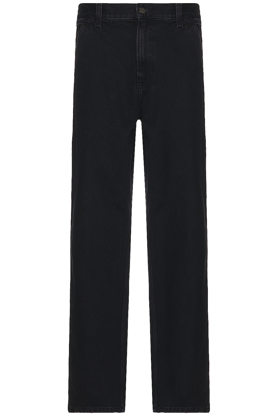 Image 1 of Carhartt WIP Single Knee Pant in Black Stone Washed